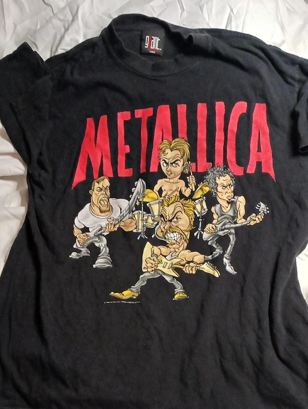 Vintage " giant" Metallica 1997 Tour Graphic Tee Graphic Tee Black Size Large